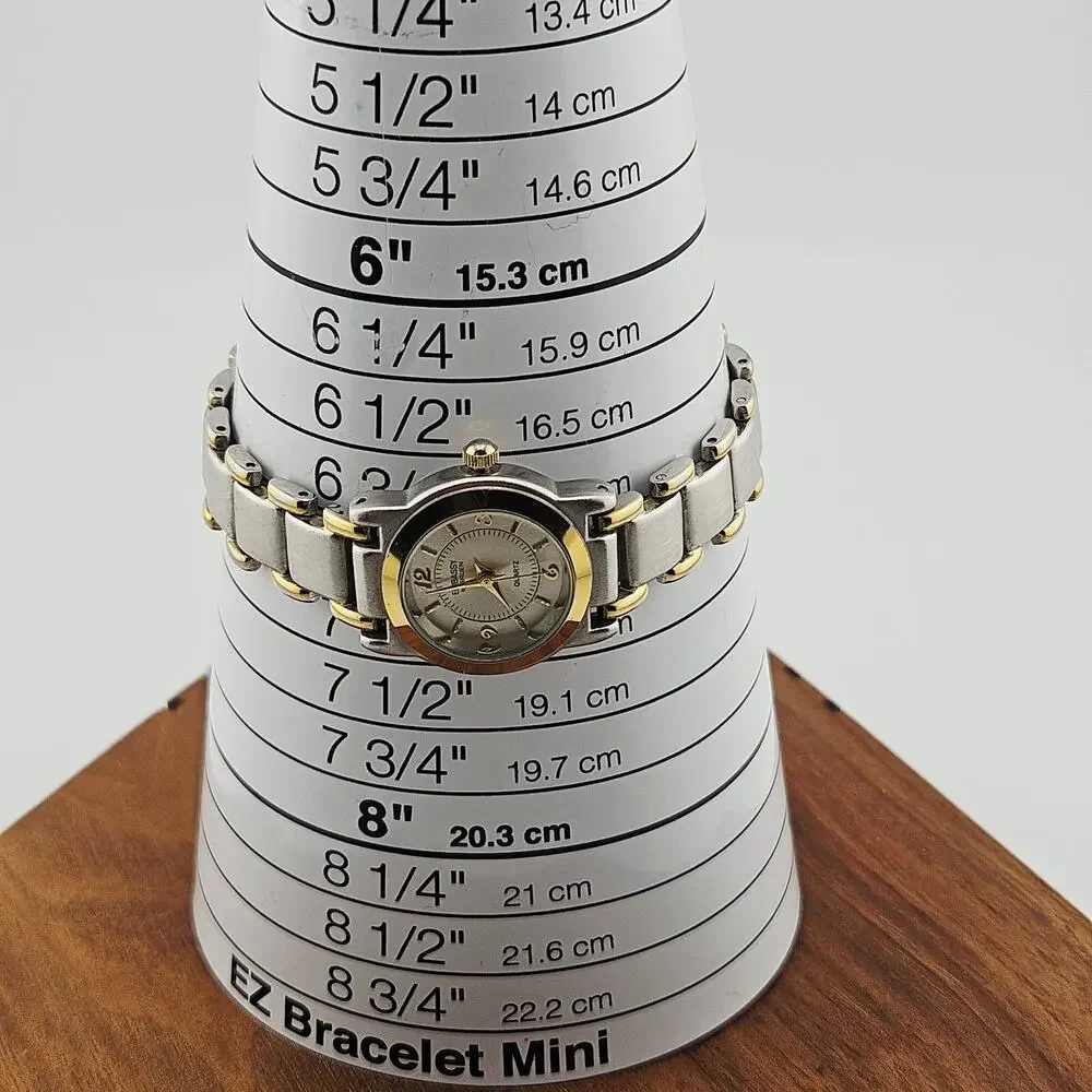 Embassy By Gruen Womens Two Tone Metal Watch Contemporary Simple Classy Everyday